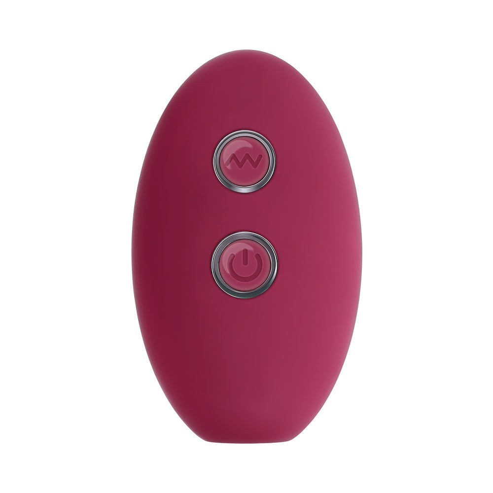 EVOLVED - COME ON OVER RECHARGEABLE SILICONE REMOTE-CONTROLLED COME-HITHER VIBRATOR BURGUNDY