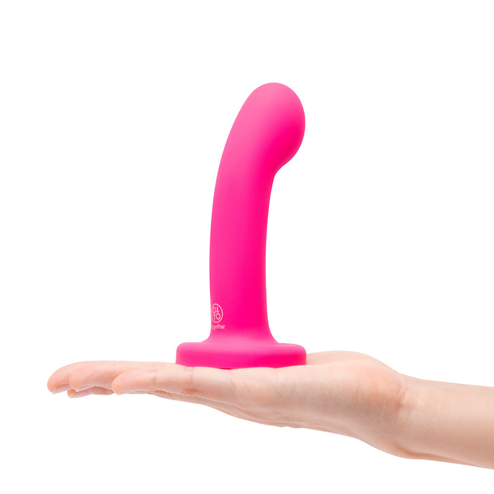 TOGETHER TOY - TOGETHER POP 5.5 IN. SILICONE DILDO AND HARNESS SET PINK