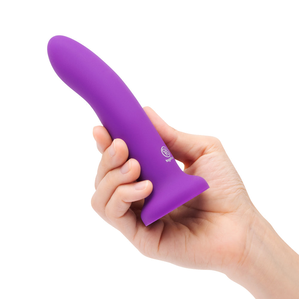 TOGETHER DUO SILICONE 2-PIECE 5.5 IN. & 8 IN. DILDO AND HARNESS SET PURPLE