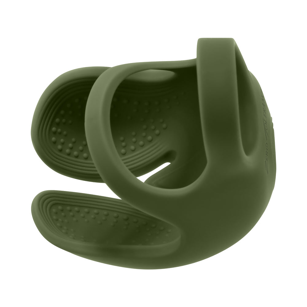 ZERO TOLERANCE - NUTTY BUDDY RECHARGEABLE COCK RING STIMULATOR SILICONE GREEN