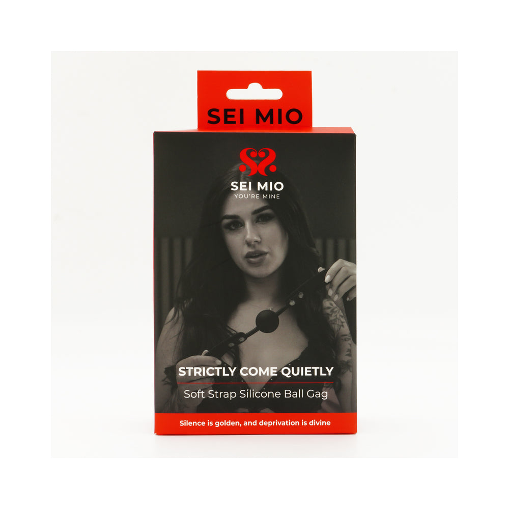 SEI MIO STRICTLY COME QUIETLY SOFT STRAP SILICONE BALL GAG