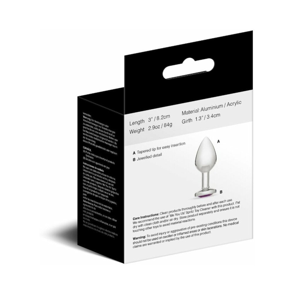 ME YOU US CRYSTAL JEWELS METAL PLUG PURPLE MEDIUM