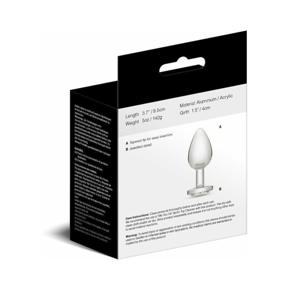 ME YOU US CRYSTAL JEWELS METAL PLUG CLEAR LARGE