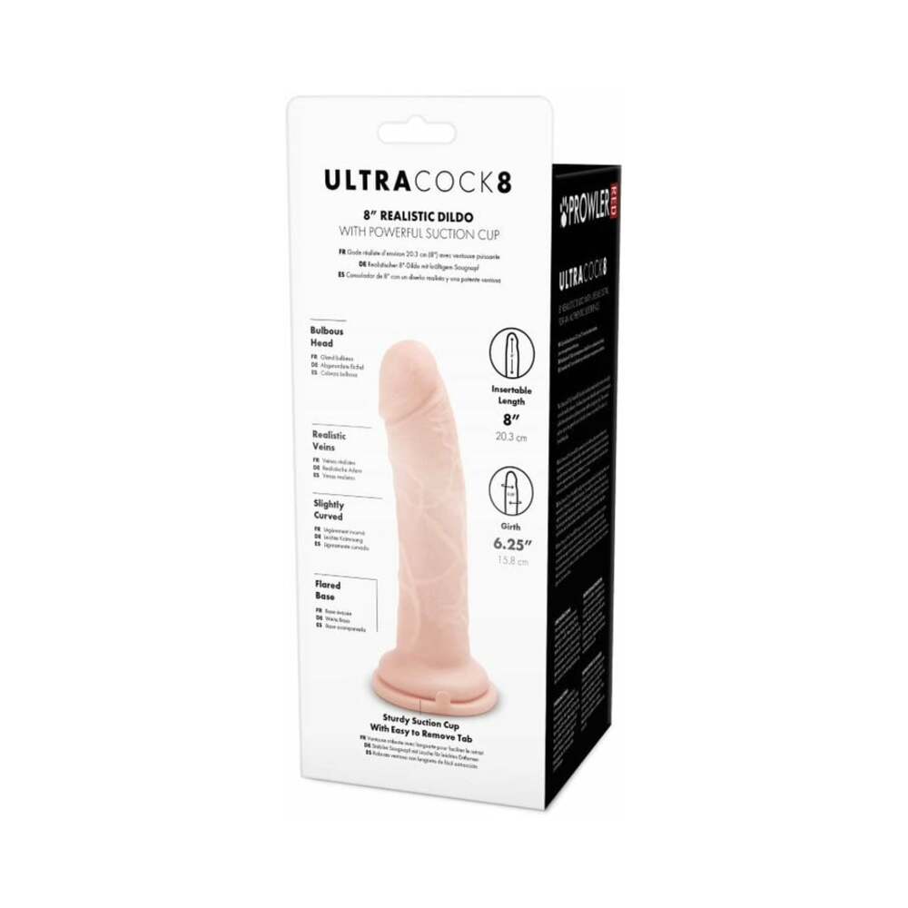 PROWLER RED ULTRA COCK 8 IN. REALISTIC DILDO VANILLA