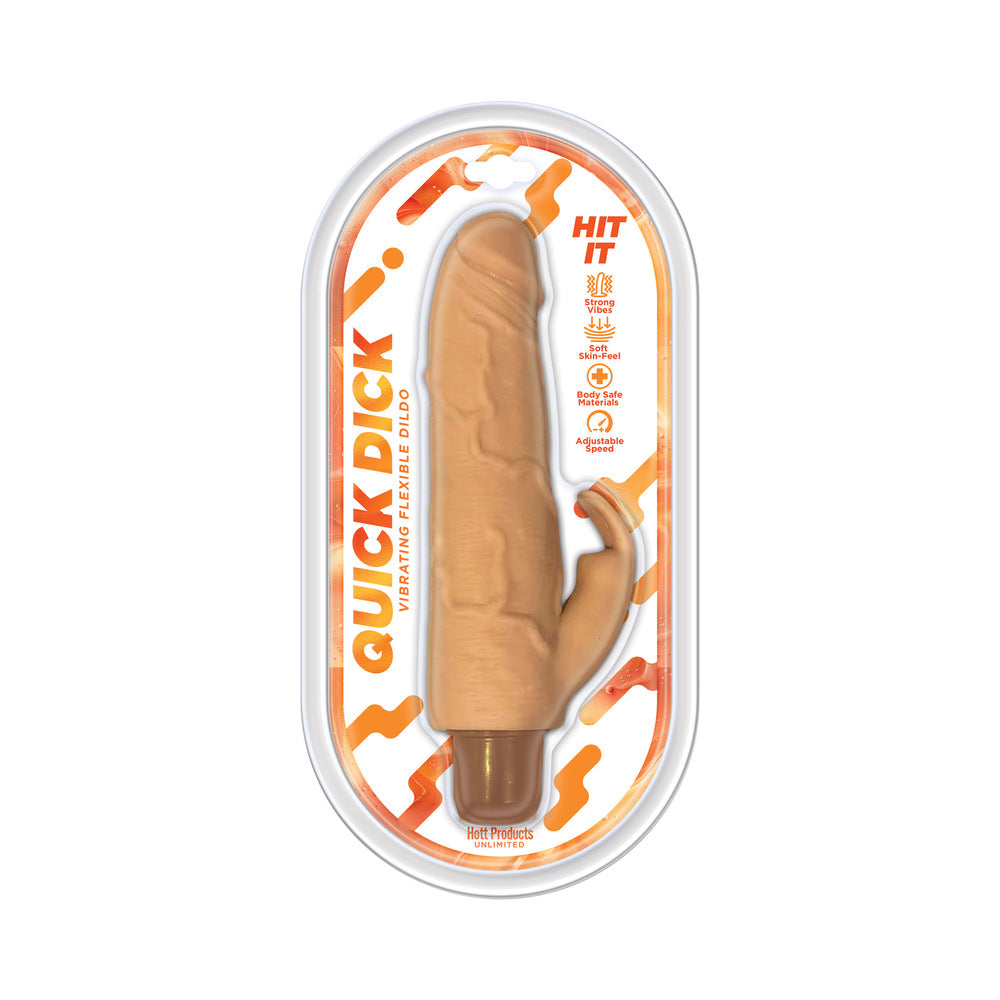 HOTT PRODUCTS - QUICK DICK HIT IT VIBRATING FLEXIBLE DILDO