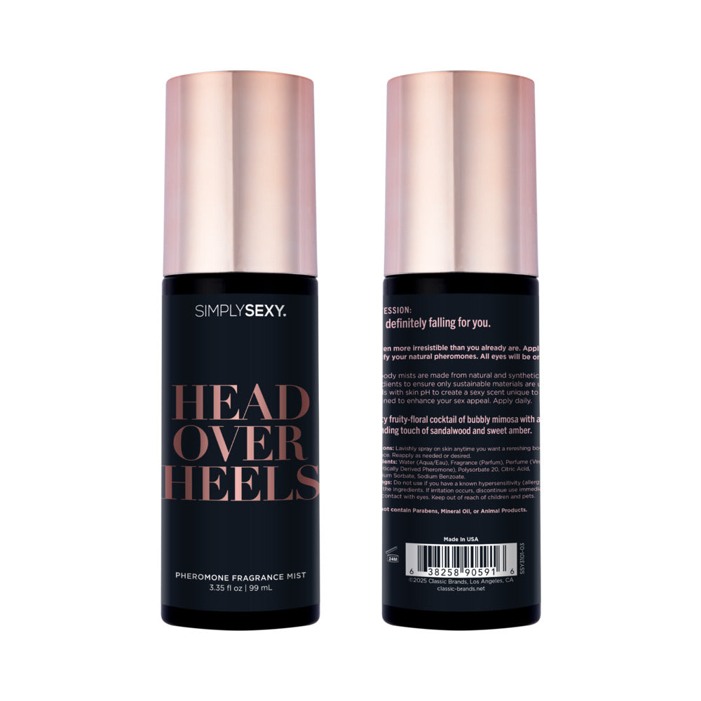 CLASSIC BRANDS - SIMPLY SEXY PHEROMONE BODY MIST HEAD OVER HEELS 3.35 OZ.