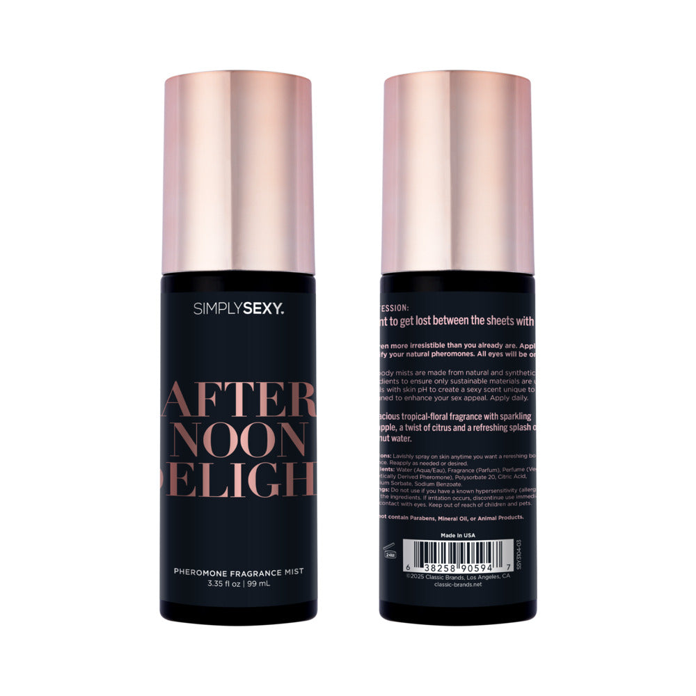 CLASSIC BRANDS - SIMPLY SEXY PHEROMONE BODY MIST AFTERNOON DELIGHT 3.35 OZ.