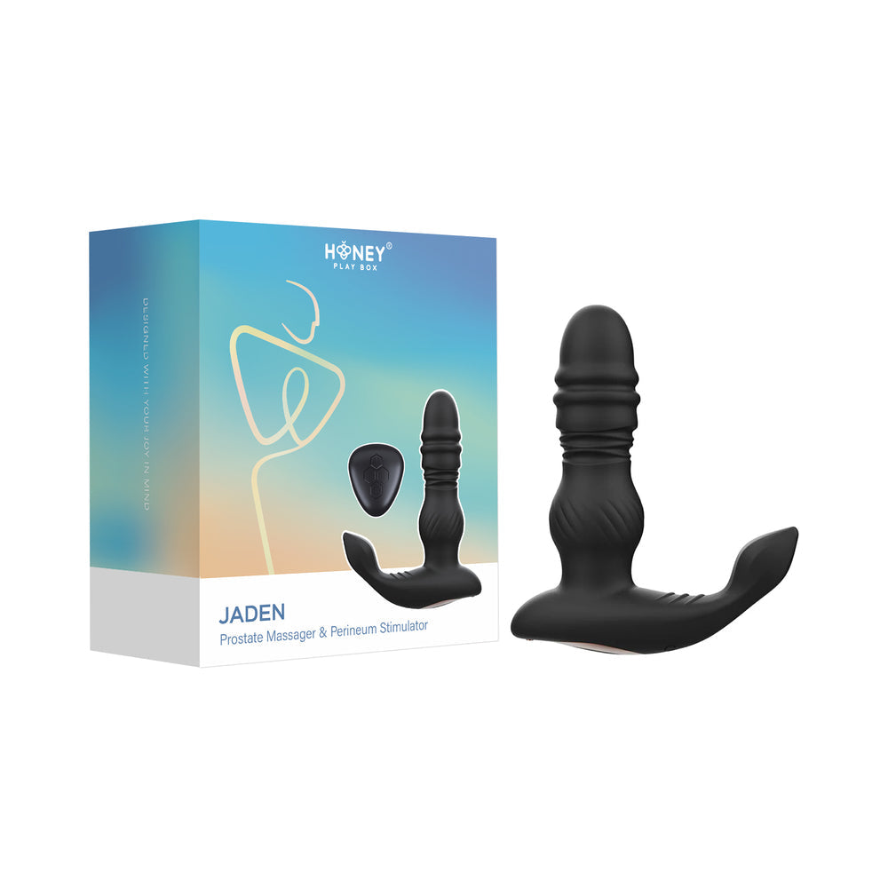 HONEY PLAY BOX - JADEN THRUSTING VIBRATING PROSTATE MASSAGER BLACK