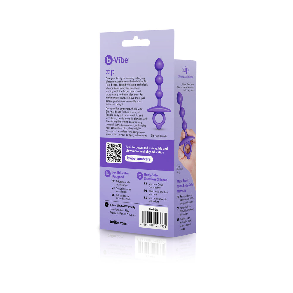 B-VIBE - BUTTIES ZIP CUENTAS ANALES DE SILICONA