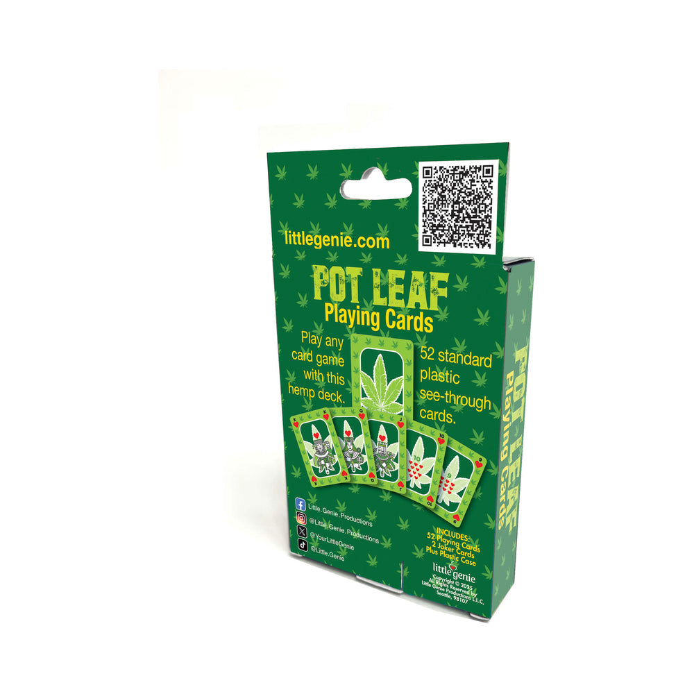 LITTLE GENIE - POT LEAF WATERPROOF PLAYING CARDS