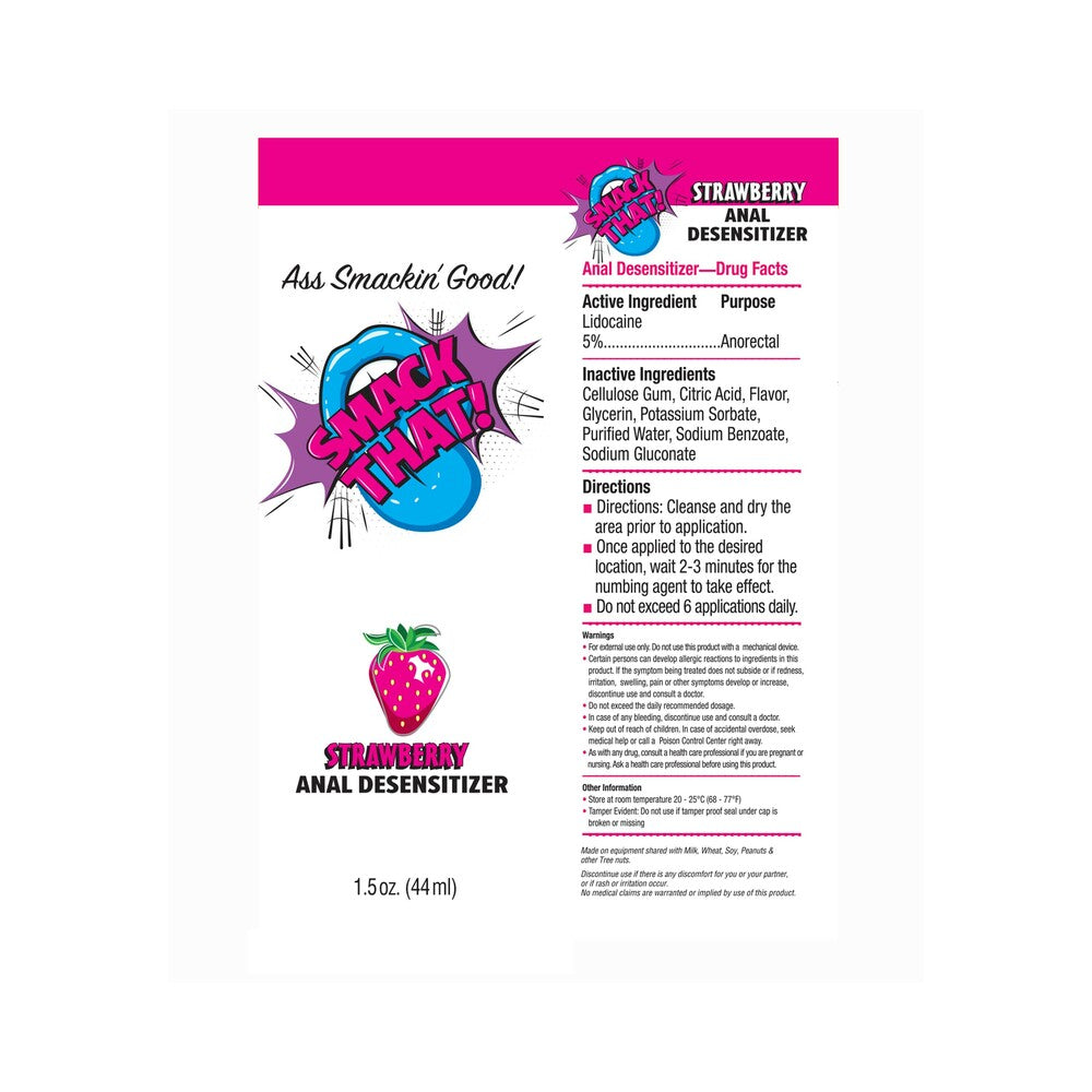 LITTLE GENIE - SMACK THAT ANAL DESENSITIZER STRAWBERRY 1.5 OZ.