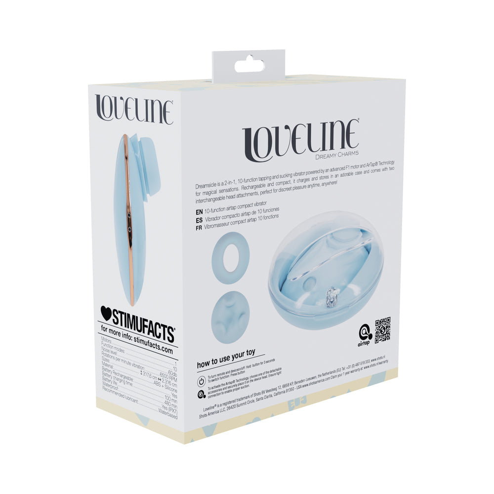 LOVELINE DREAMSICLE AIRTAPTECH RECHARGEABLE VIBRATOR BLUE