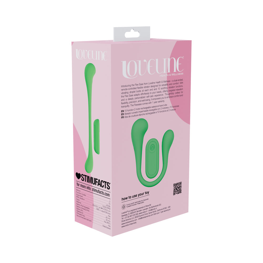 LOVELINE FLEXEASE BEND VIBE LIQUID SILICONE GREEN