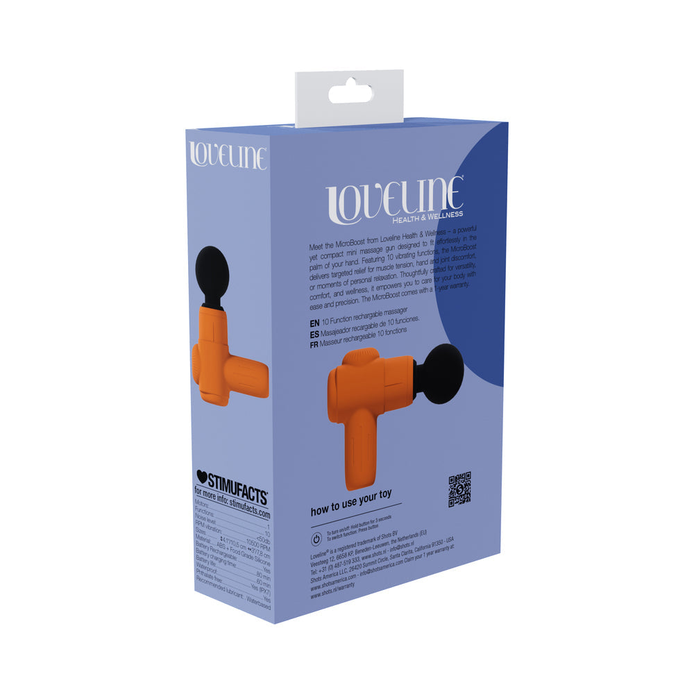 SHOTS - LOVELINE MICROBOOST MASAJEADOR SILICONA NARANJA