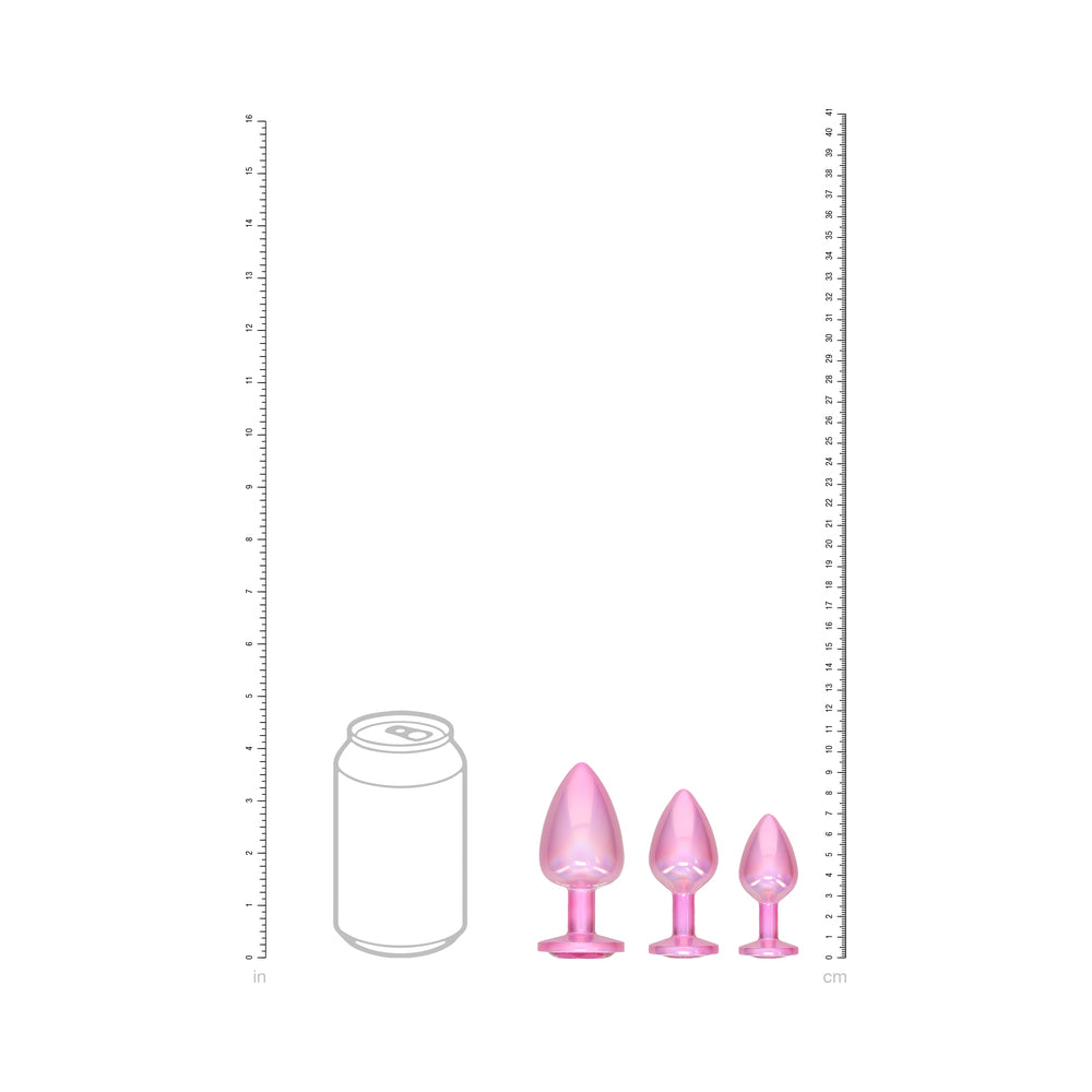 OUCH! INTERNATIONAL PARIS COLLECTION METAL ANAL PLUG SET PINK