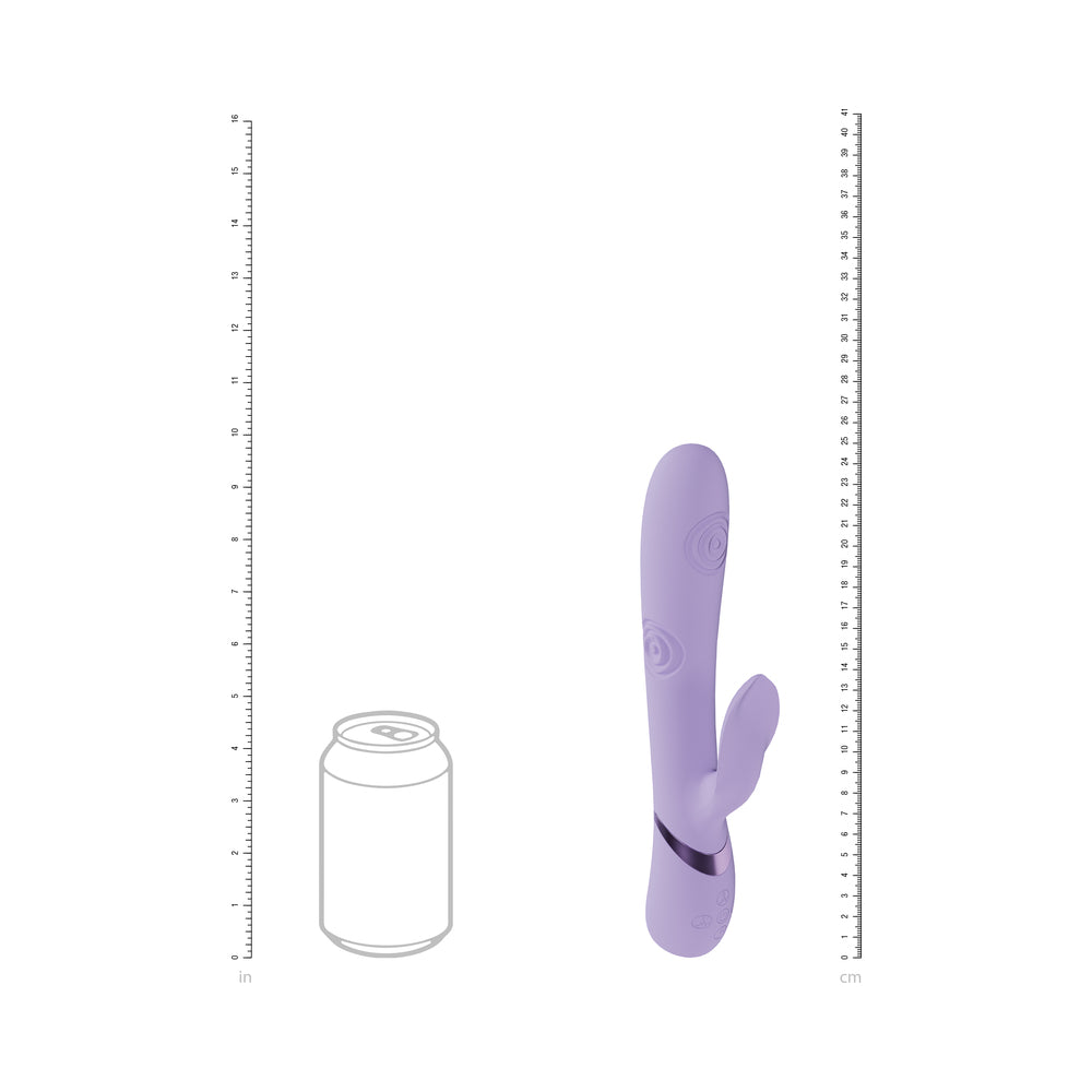 SHOTS - VIVE FRONDA RECHARGEABLE G-SPOT AND TAPPING LEAF CLIT STIMULATOR LAVENDER