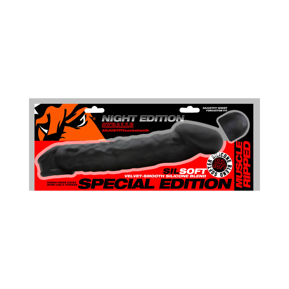 OXBALLS - FUNDA PARA PENE DE LUJO CON RELIEVE INTERNO, EDICIÓN ESPECIAL "NOCHE"