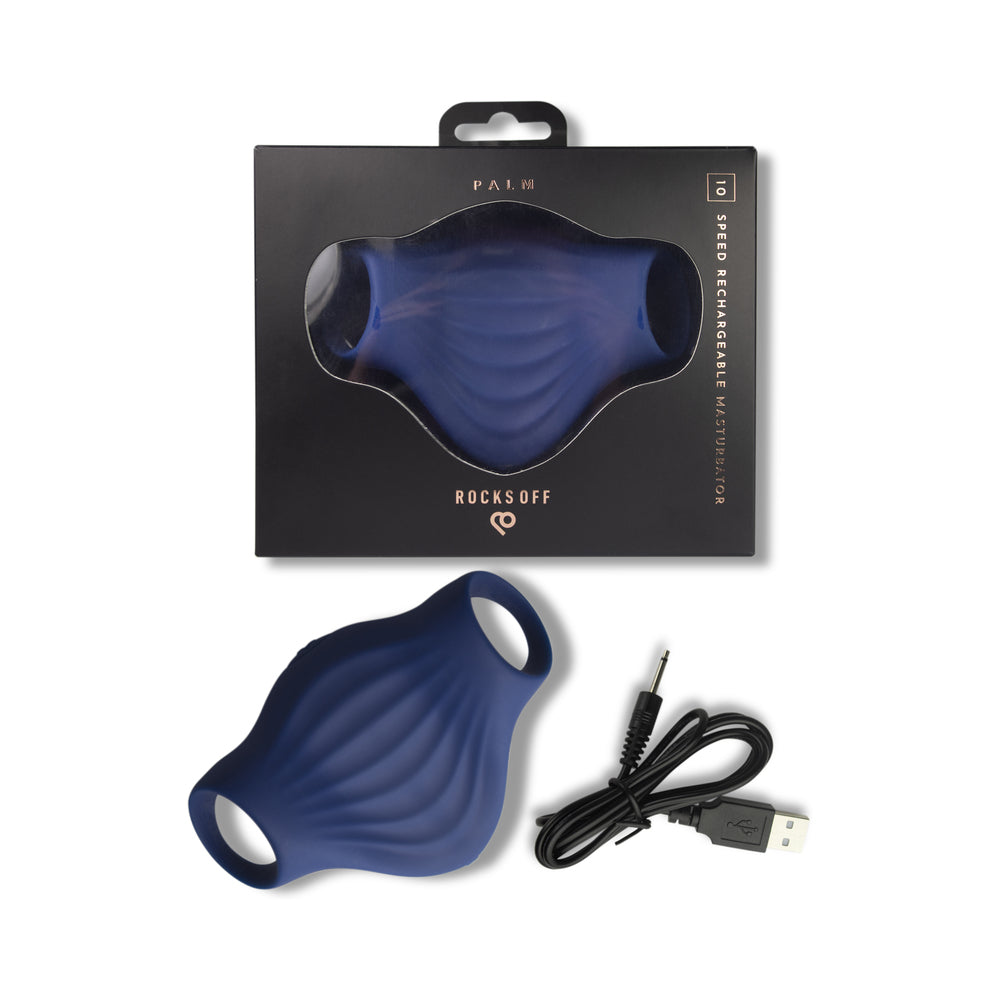 ROCAS - APAGADO - VIBRADOR MASTURBADOR FLEXIBLE PALMA NEGRA