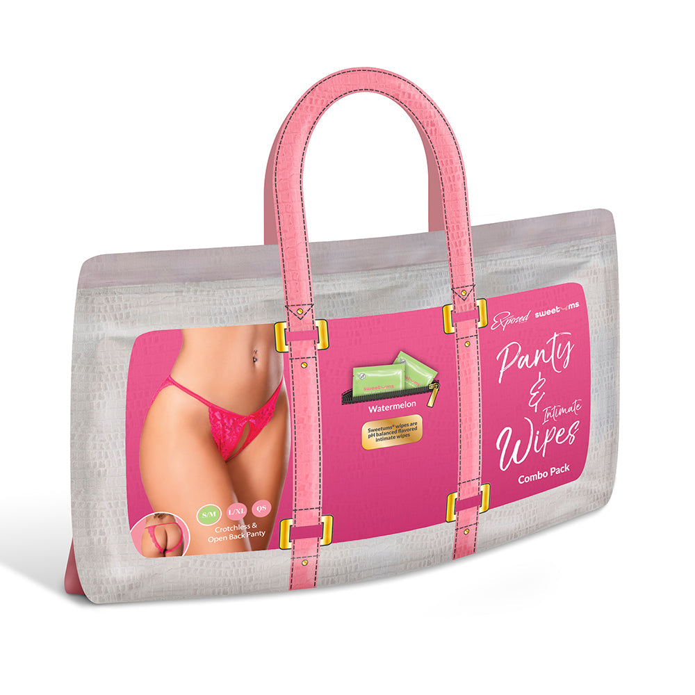 MAGIC SILK - SWEETUMS CROTCHLESS & OPEN BACK PANTY WATERMELON