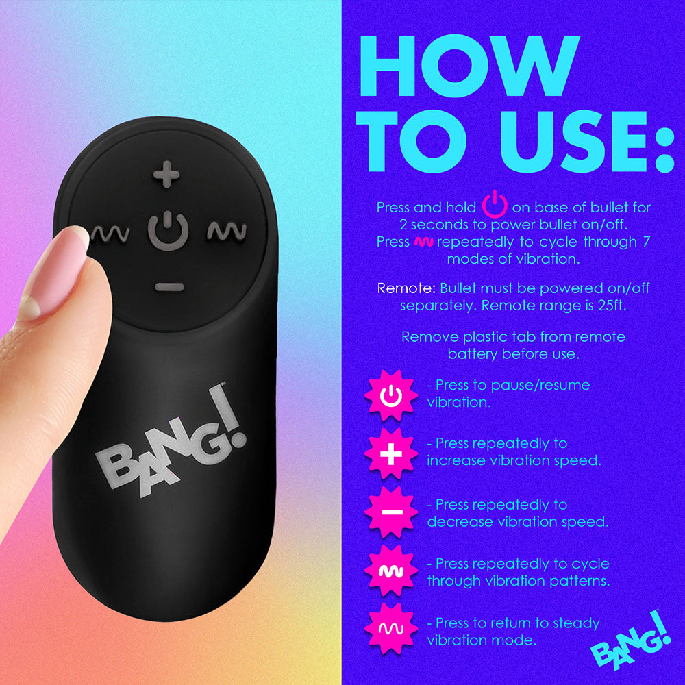 XR BRANDS - BANG! VIBRATING RAINBOW BUTT PLUG