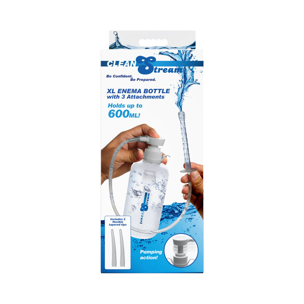 XR BRANDS - CLEANSTREAM XL ENEMA BOTTLE WITH 3 ATTACHMENTS