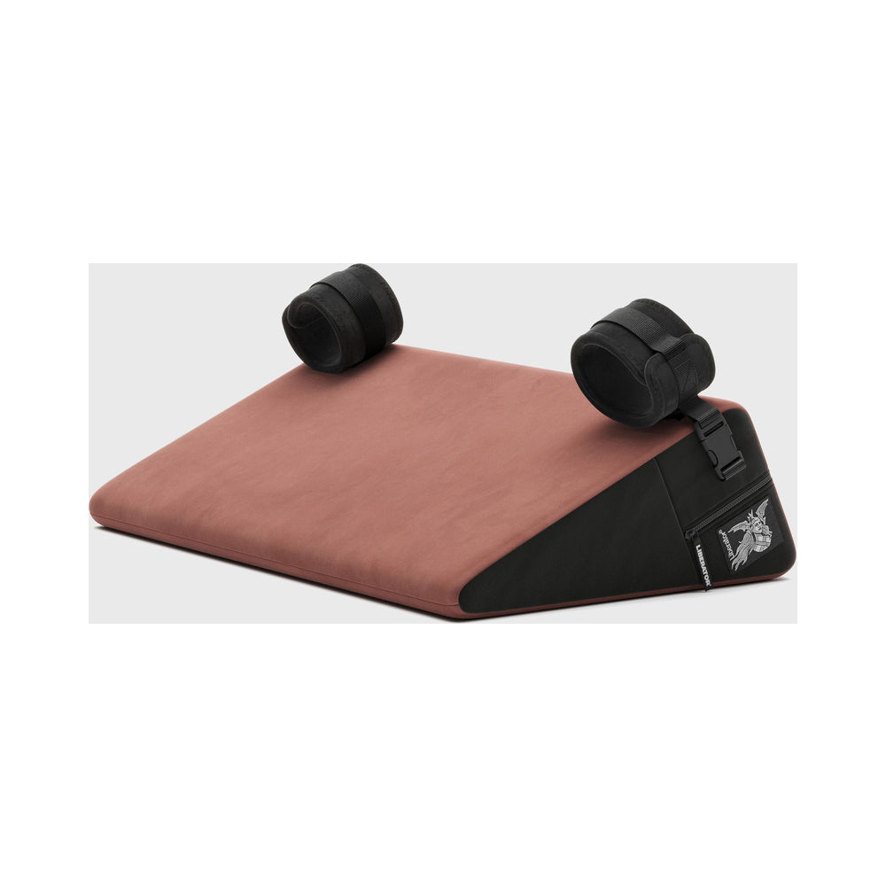 LIBERATOR - LABEL WEDGE 24 IN. SEX POSITION PILLOW WITH CUFFS DÉCOR VELVET