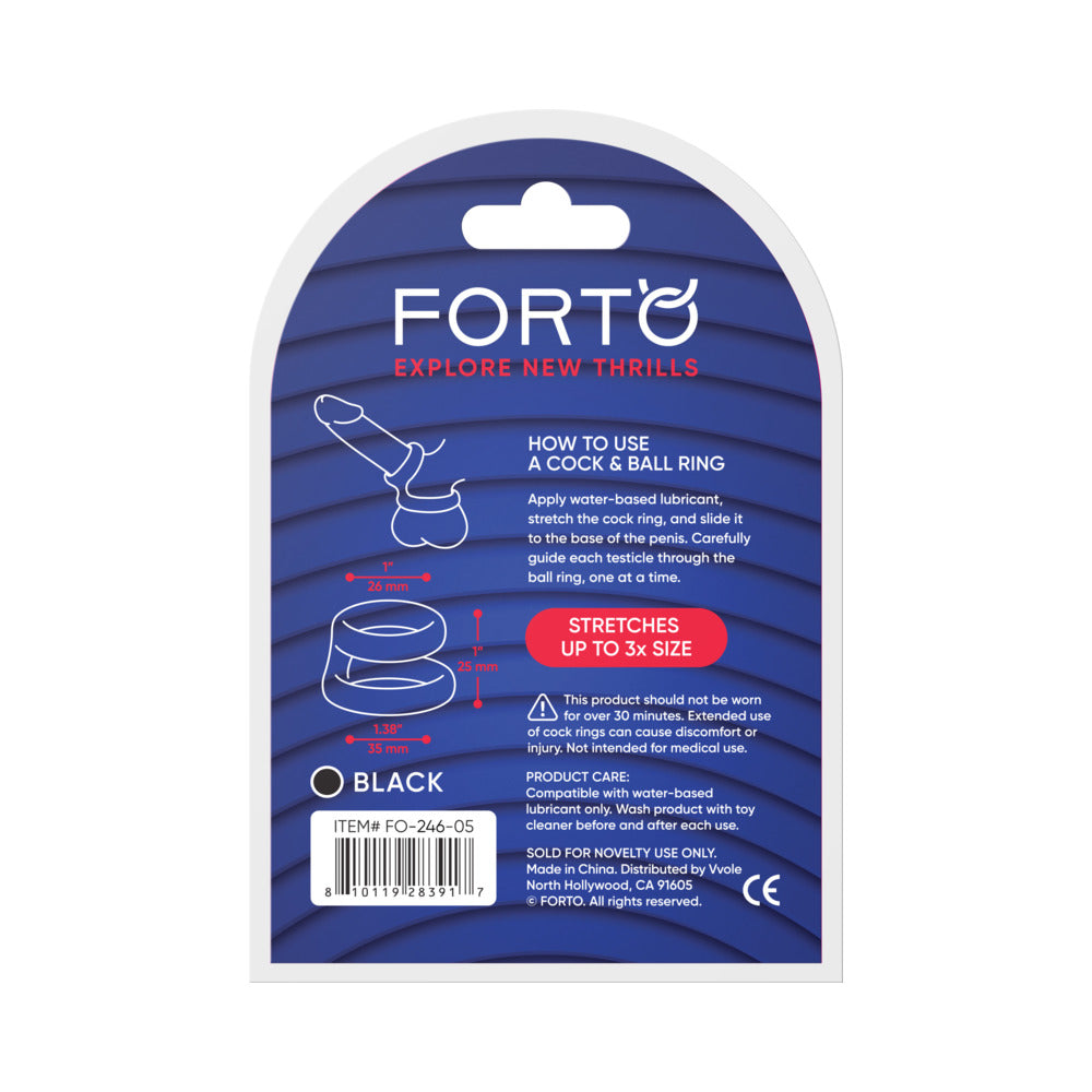 FORTO - F-43 : ANNEAU PÉNIEN À NIVEAUX NOIR