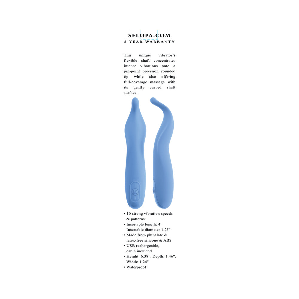 SELOPA TENDER TICKLER RECHARGEABLE VIBRATOR SILICONE BLUE