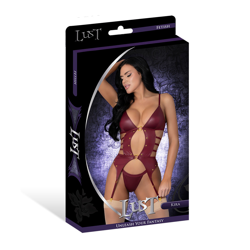 LUST FETISH KIRA BURGUNDY L/XL
