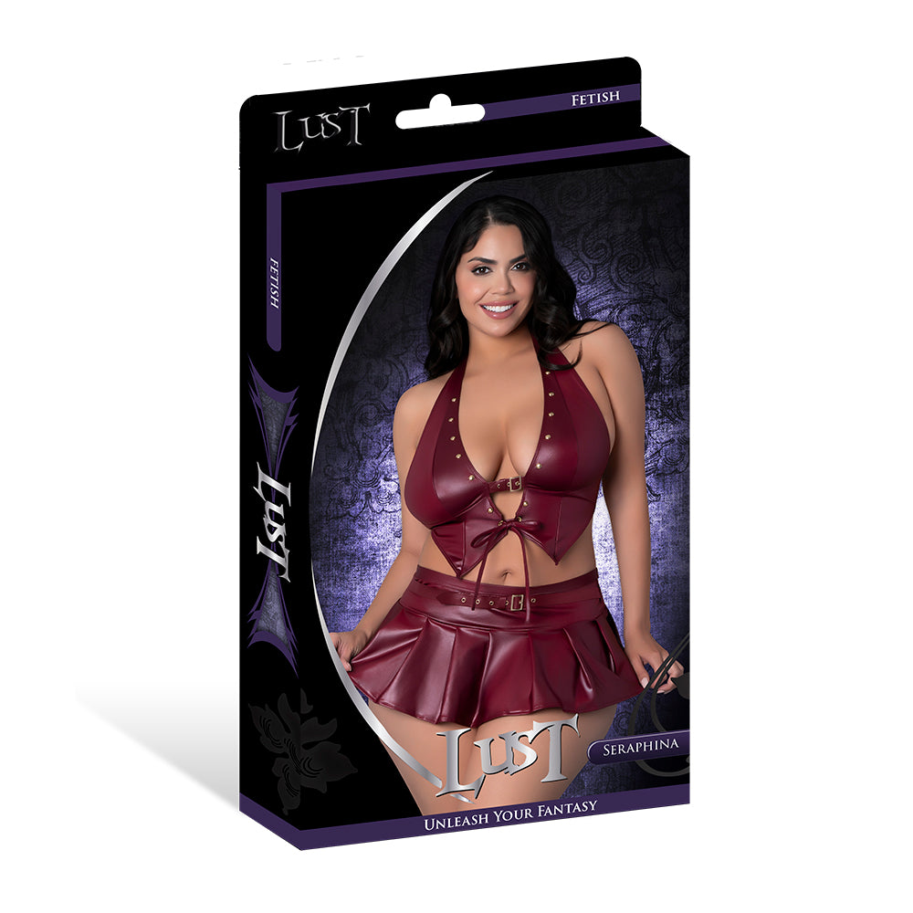 LUST FETISH SERAPHINA BURGUNDY QUEEN SIZE
