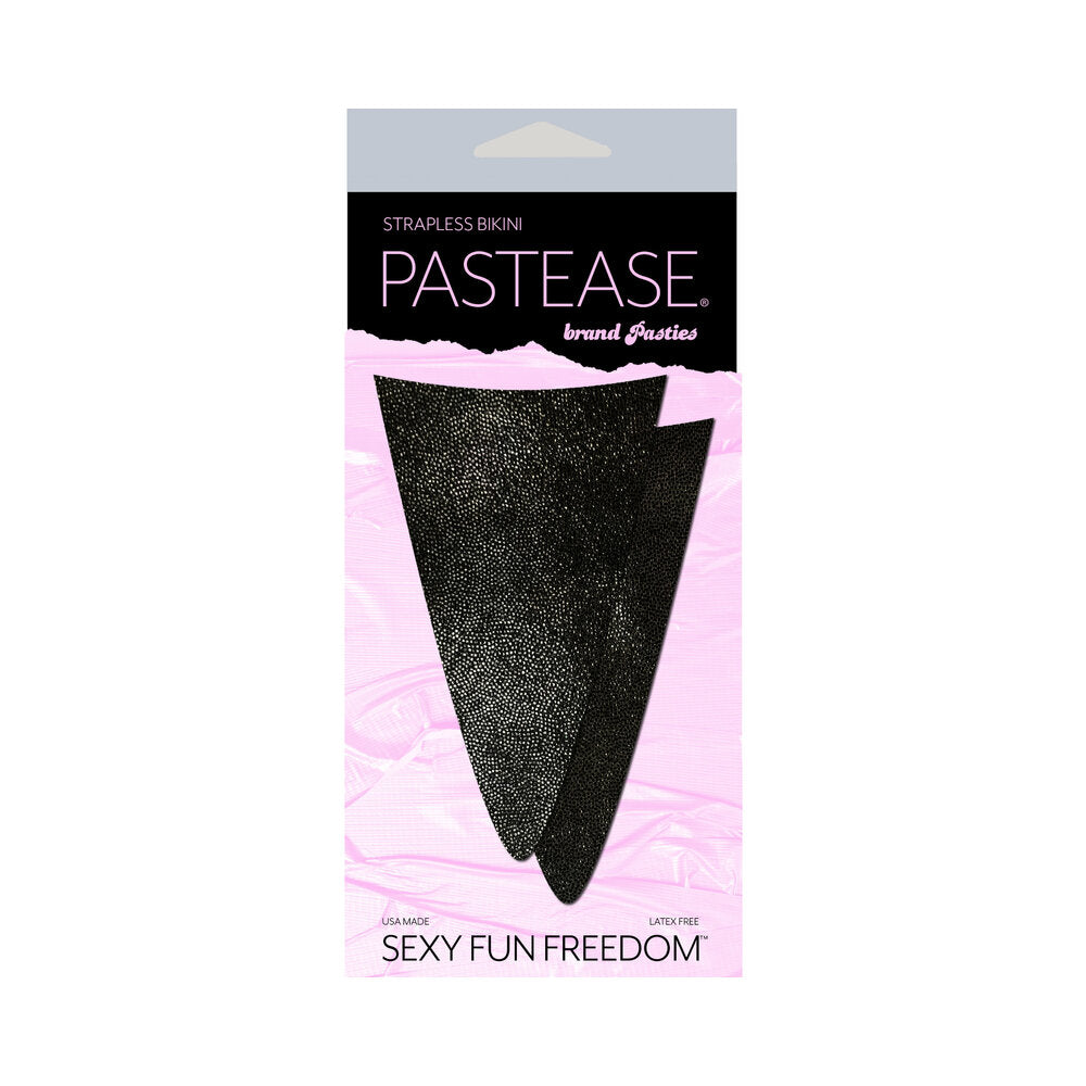 PASTEASE - STRAPLESS BIKINI MERKINS: LIQUID BLACK MINI BIKINI MERKIN