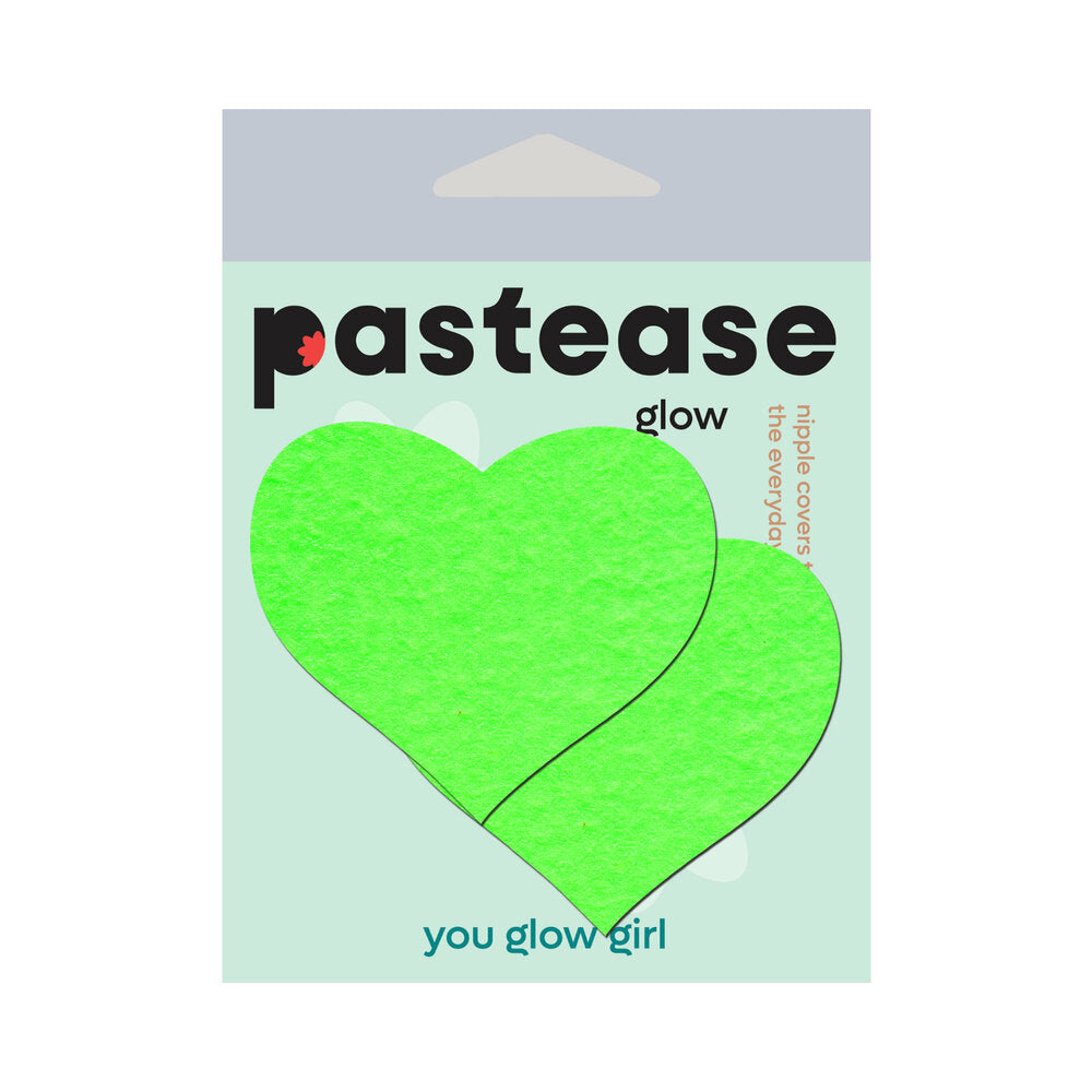 PASTEASE - LOVE: GLOW-IN-THE-DARK HEARTS PASTIES