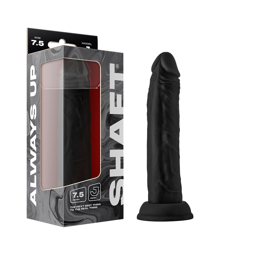 SHAFT MODEL J 7.5 IN. LIQUID SILICONE DONG BLACK