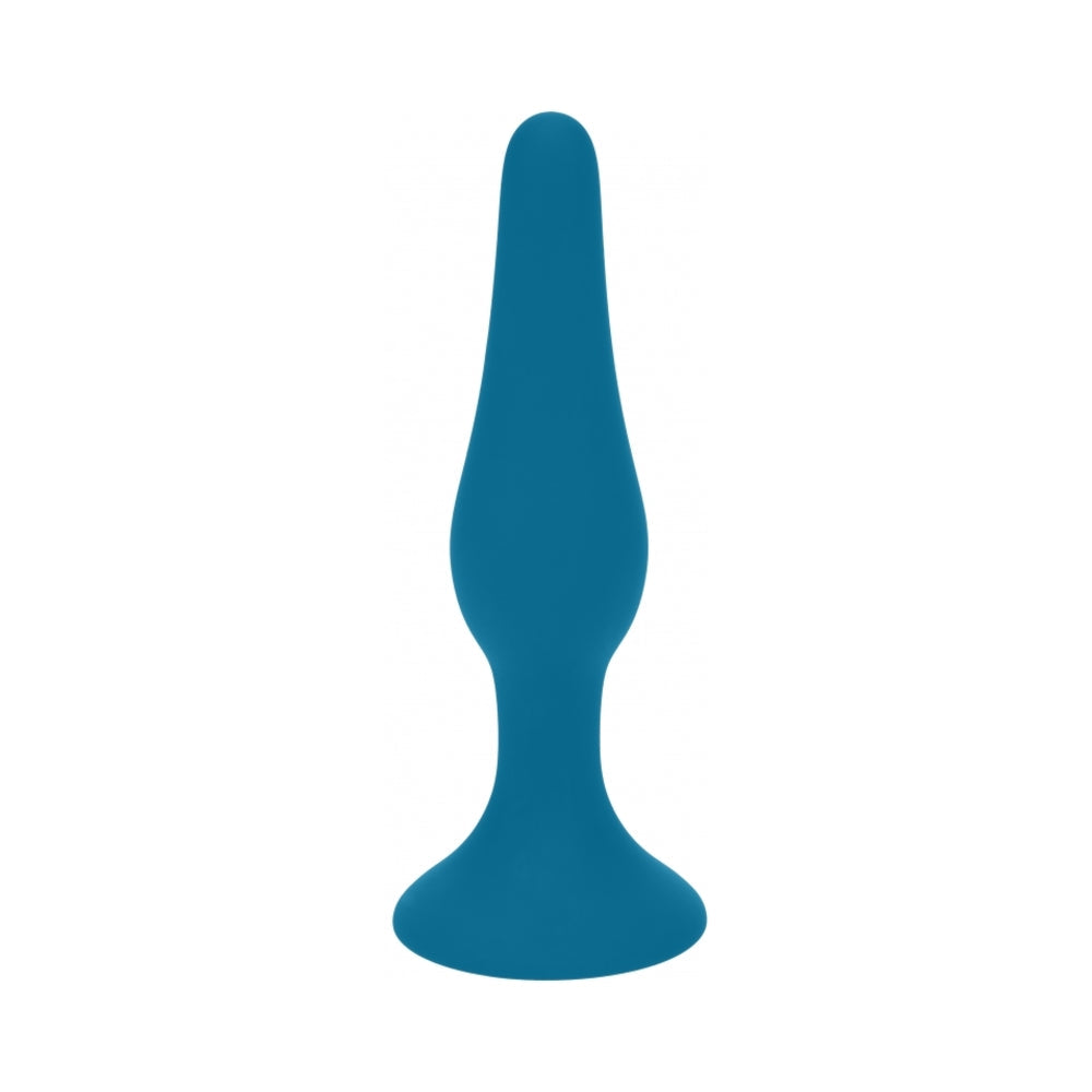 LEVELZ SLIM SILICONE ANAL PLUG SMALL TEAL