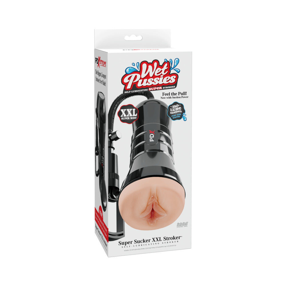 PDX EXTREME WET PUSSIES SUPER SUCKER XXL STROKER LIGHT