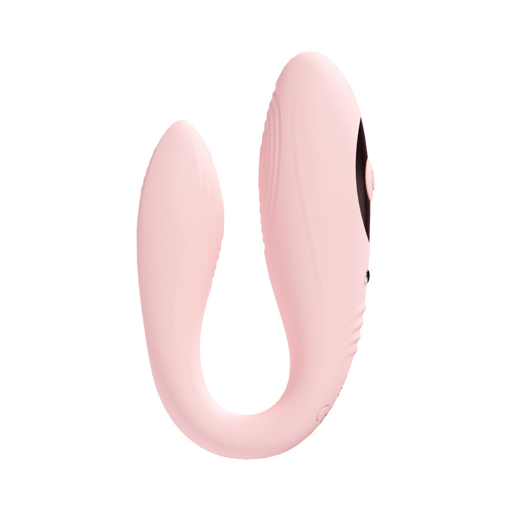 LOVELINE CHARME RECHARGEABLE SILICONE DUAL MOTOR VIBRATOR PINK