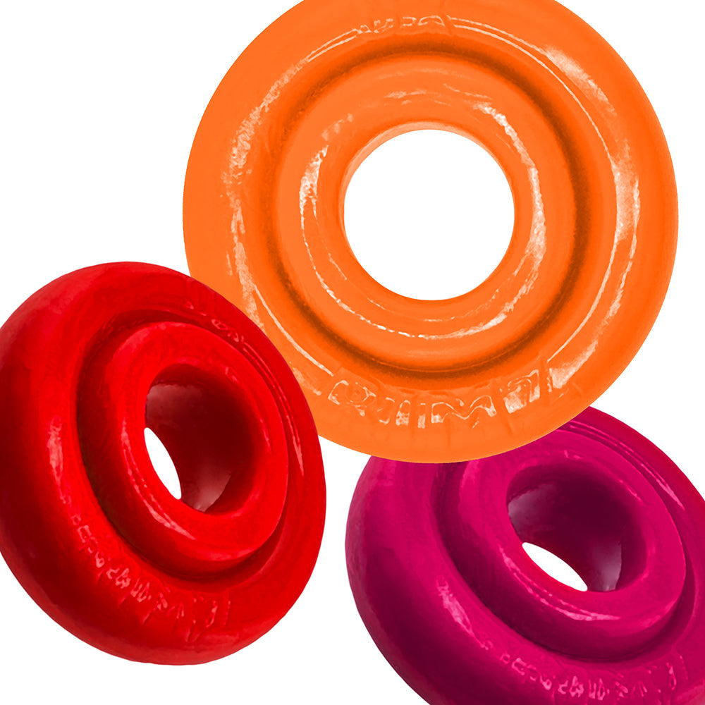 OXBALLS RIMRINGZ MULTI SIZE 3-PACK FIRE HOTS