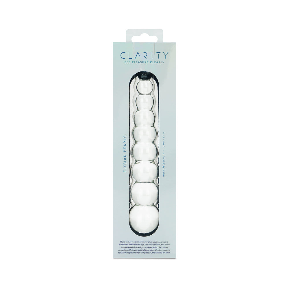 CREATIVE CONCEPTIONS - CLARITY ELYSIAN PEARLS GLASS DILDO