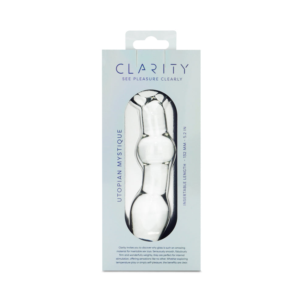 CLARITY UTOPIAN MYSTIQUE GLASS DILDO