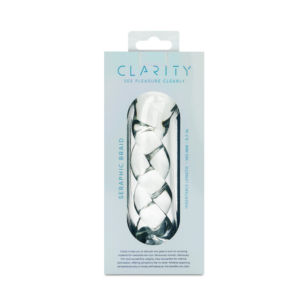 CLARITY SERAPHIC BRAID GLASS DILDO
