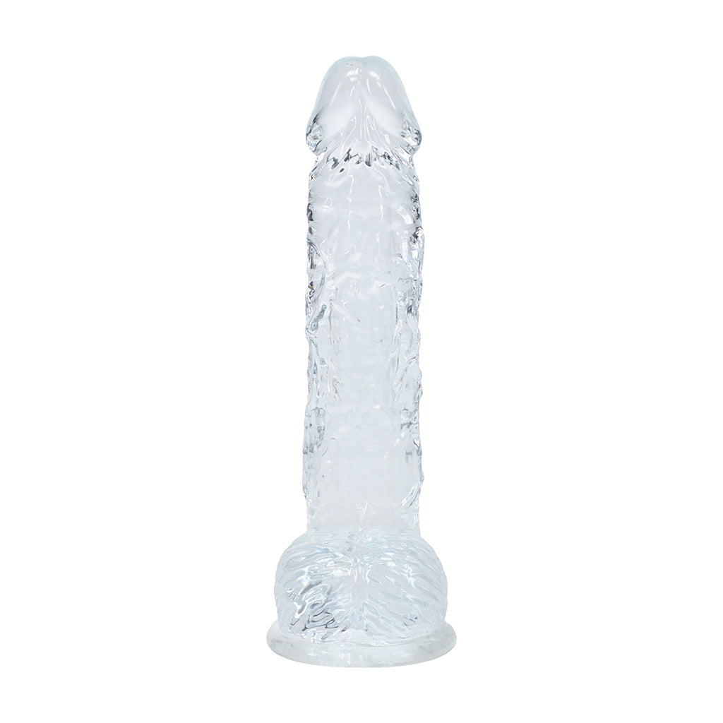 REALROCK REALISTIC 5 IN. DILDO WITH BALLS CLEAR
