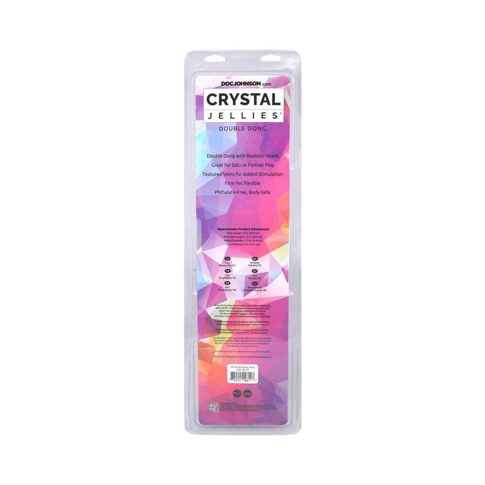CRYSTAL JELLIES 18 IN. DOUBLE DONG TEAL