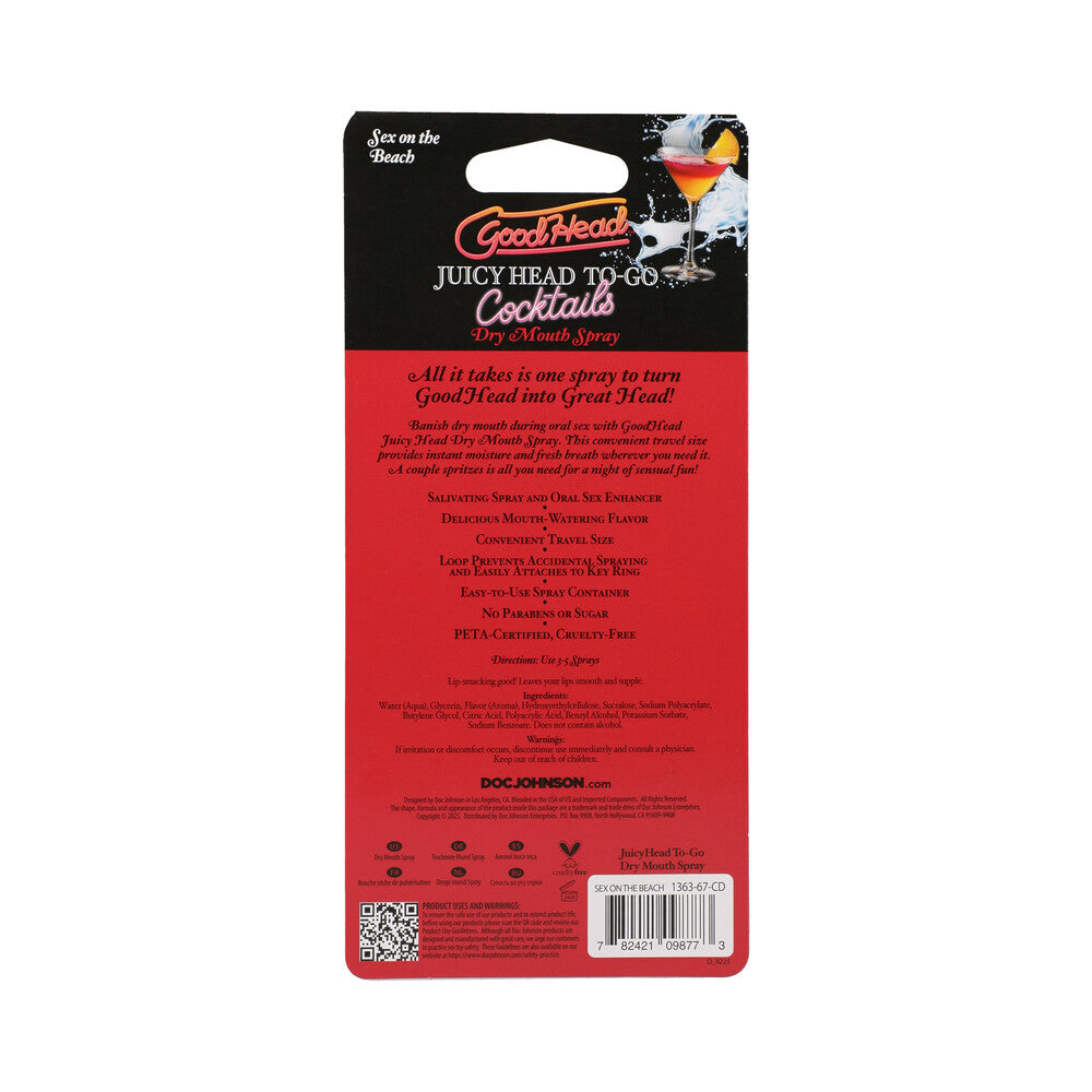 GOODHEAD JUICY HEAD COCKTAILS DRY MOUTH SPRAY TO-GO SEX ON THE BEACH