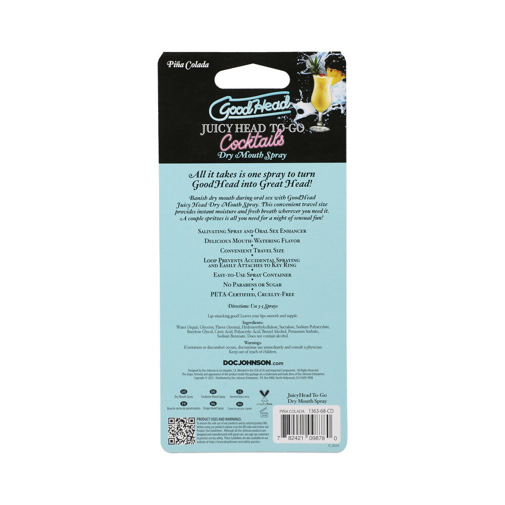 DOC JOHNSON - GOODHEAD JUICY HEAD COCKTAILS DRY MOUTH SPRAY TO-GO PIÑA COLADA