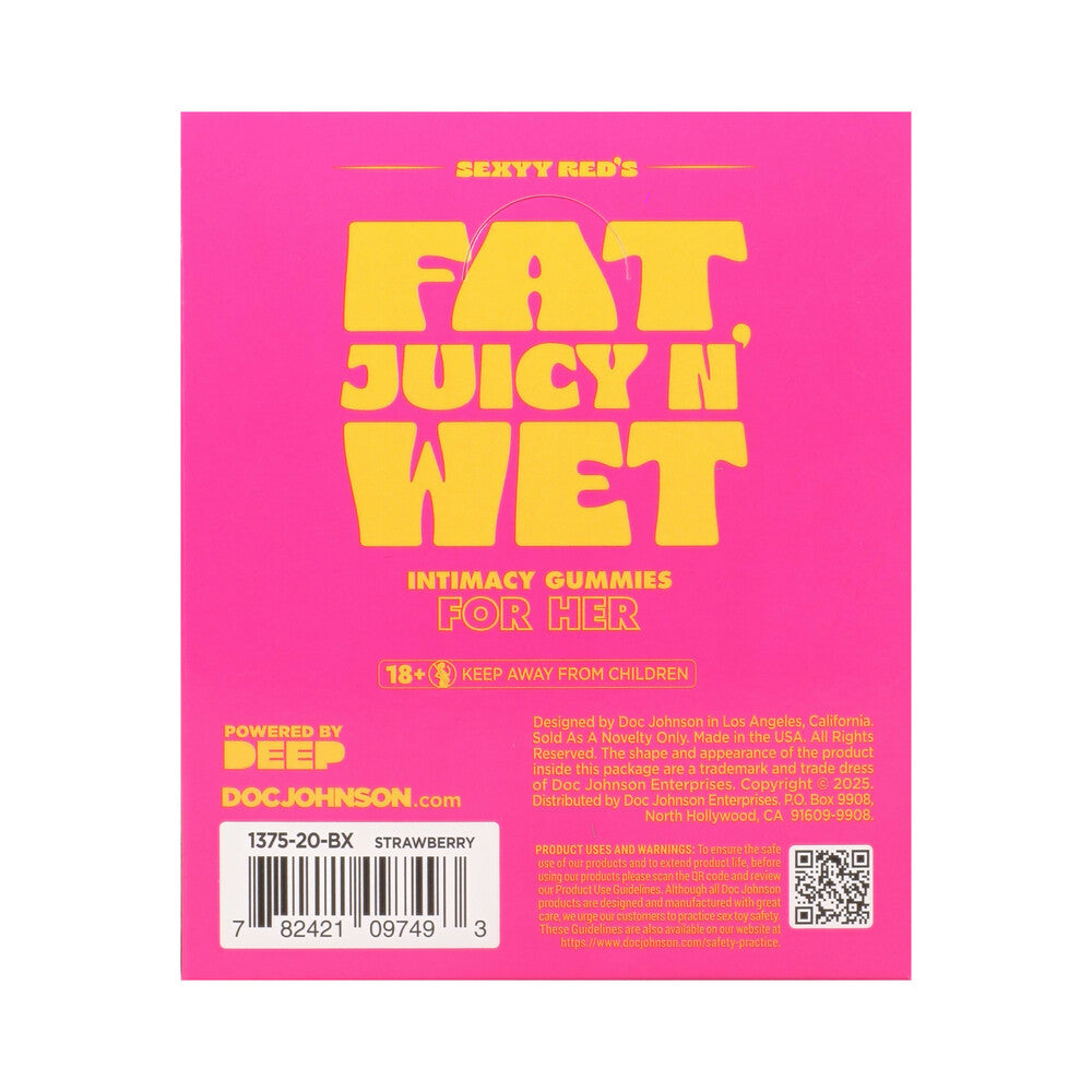 DOC JOHNSON - SEXYY RED HERS SEXUAL STIMULATION GUMMIES 12-PACK DISPLAY STRAWBERRY
