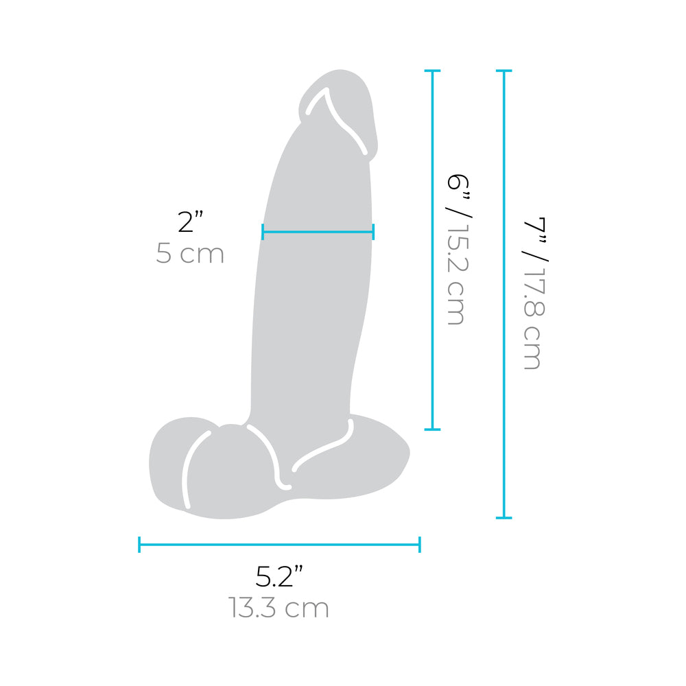 B-VIBE - SLIPSKIN REALISTIC SILICONE DILDO 7 IN. GIRTHY BROWN