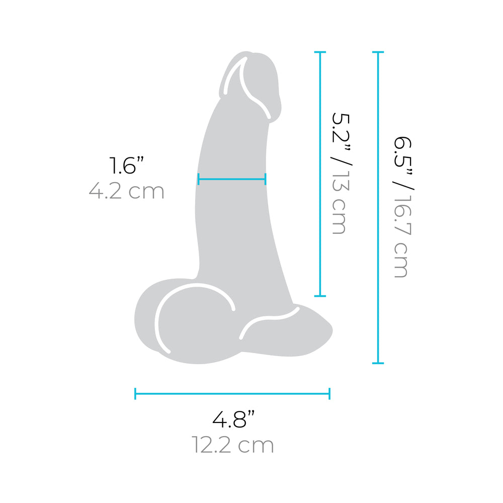 B-VIBE - SLIPSKIN REALISTIC SILICONE DILDO 6.5 IN. CURVED CREAM