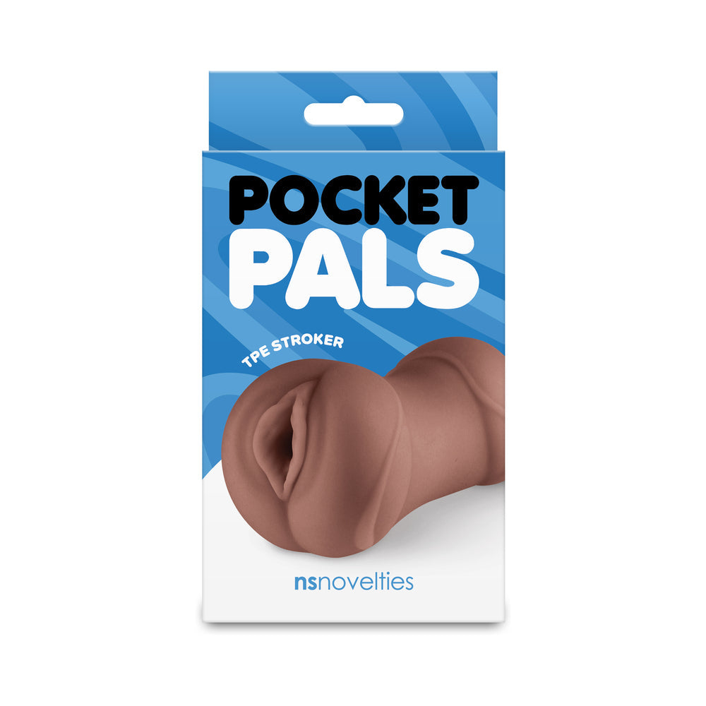 NS NOVELTIES - POCKET PALS VAGINA STROKER BROWN