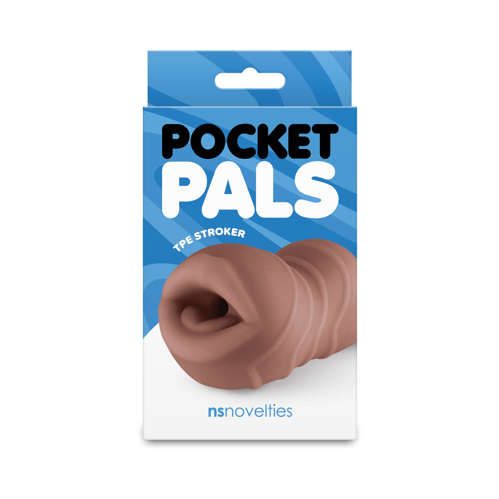 NS NOVELTIES - POCKET PALS MOUTH STROKER BROWN