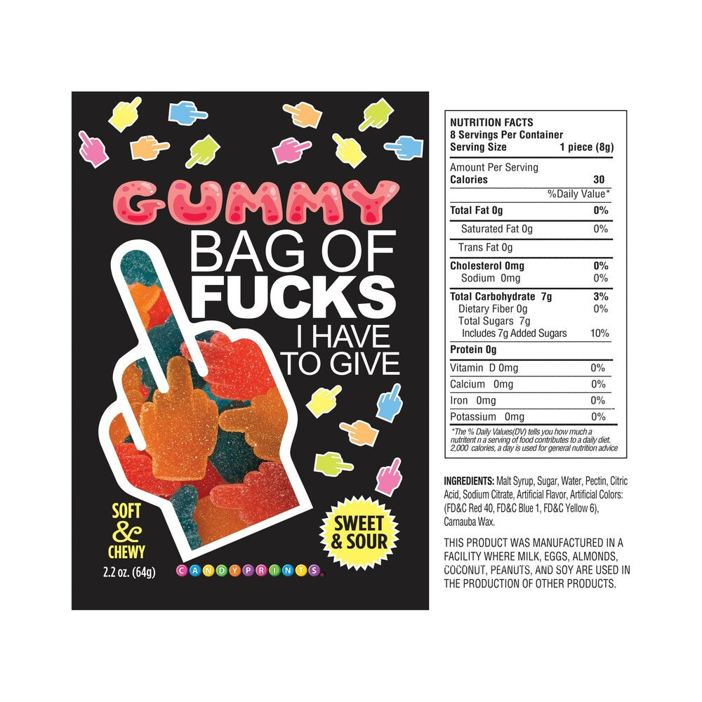 LITTLE GENIE - BAG OF FUCKS I HAVE TO GIVE SOUR GUMMIES